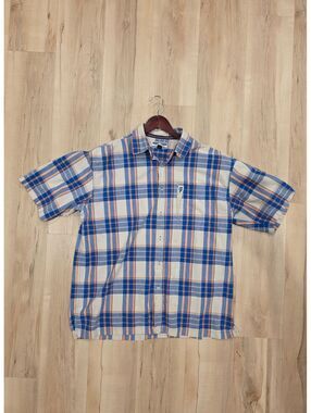Phat Farm Men's XL Short Sleeve Button-Up Plaid Shirt